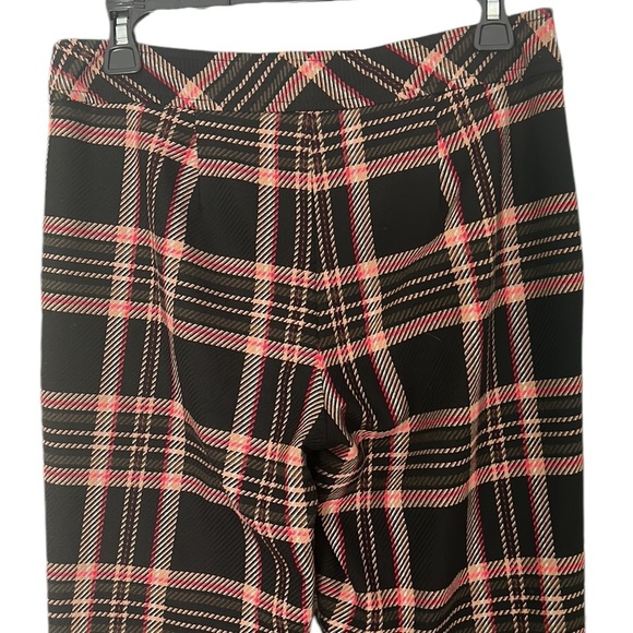Trina Turk Estevan Black Plaid Checker Cropped Trousers Pants - 2 - Picture 9 of 15